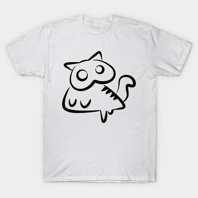 Melting Kitty T-Shirt by Jossly_Draws